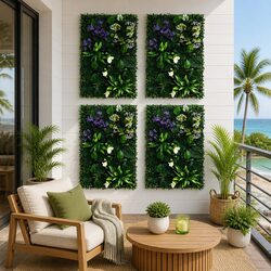 Artificial Plant Wall Panels - 40x60cm Green Decor (4PCS)