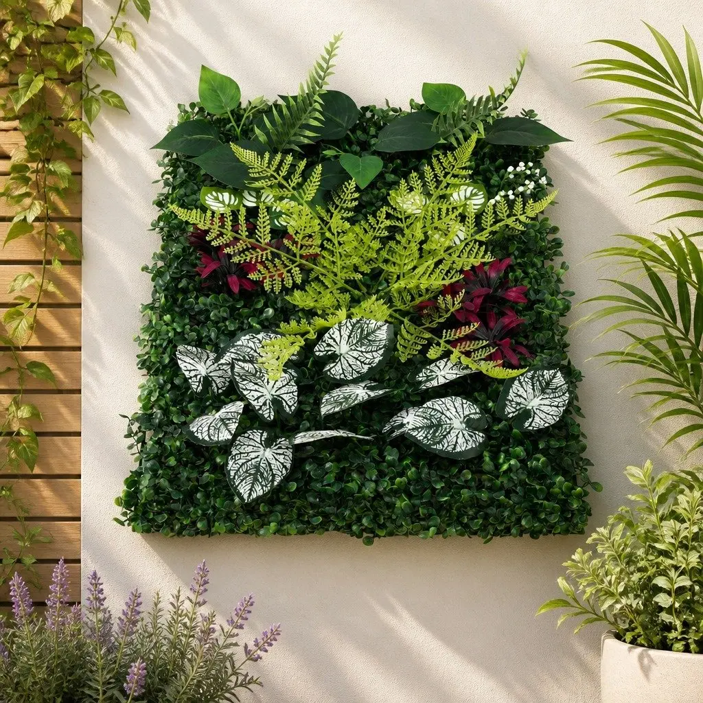 Artificial Wall Plants Indoor Outdoor 40X60CM Boxwood Greenery Panels