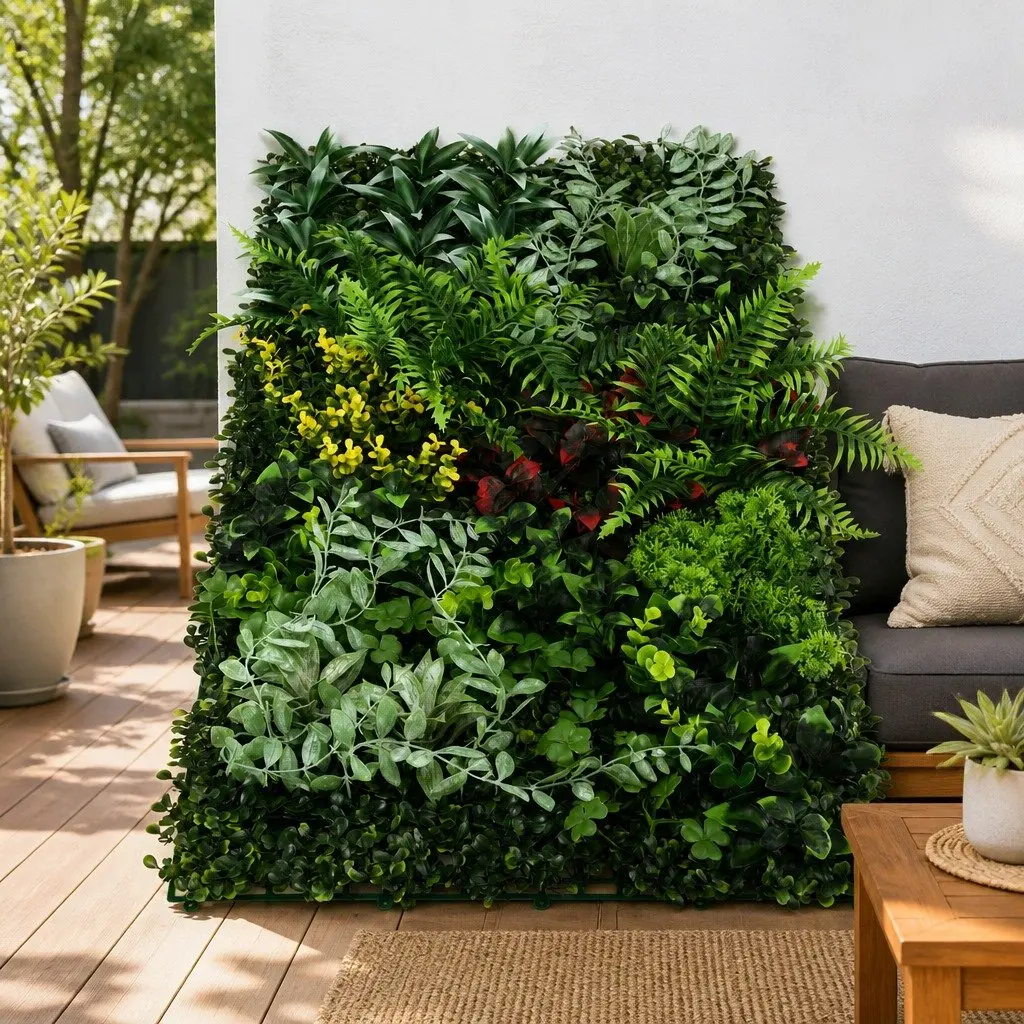 Artificial Plant Wall Panel Indoor Outdoor 50x100cm Green Decor