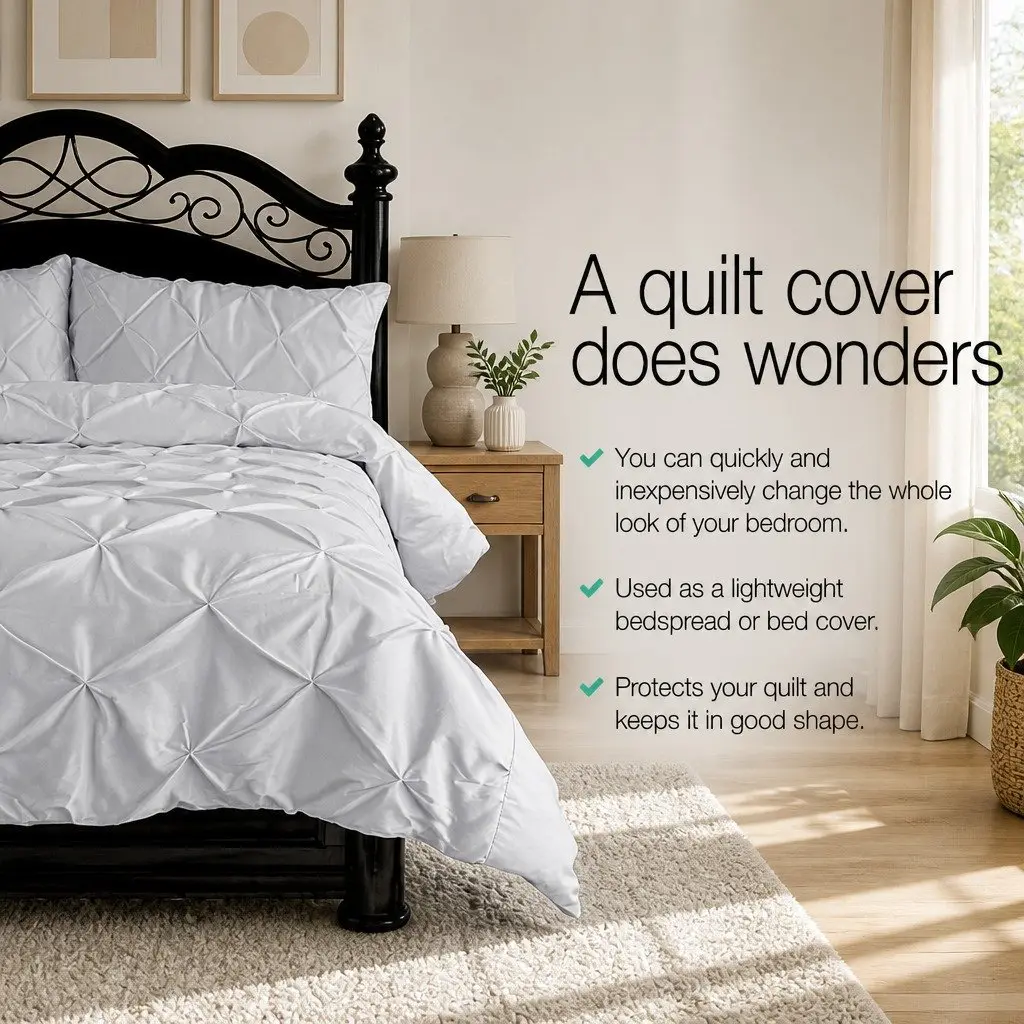 3-Piece Super King Quilt Cover Set in Grey Microfibre