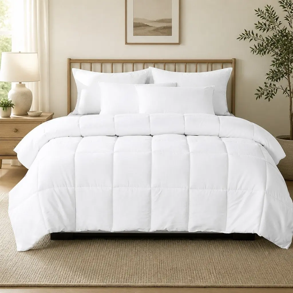 Single Quilt Doona Microfiber Siliconized Fibrefill Hypoallergenic All Season