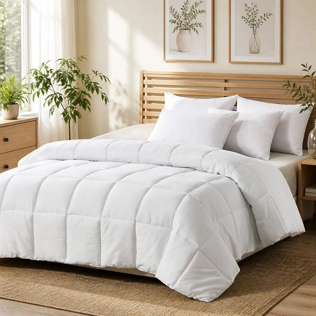 Single Quilt Doona Microfiber Siliconized Fibrefill Hypoallergenic All Season