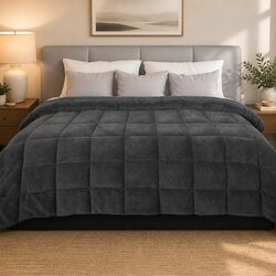 Queen Size Diamond Stitched Polyester Quilt - 210cm x 210cm