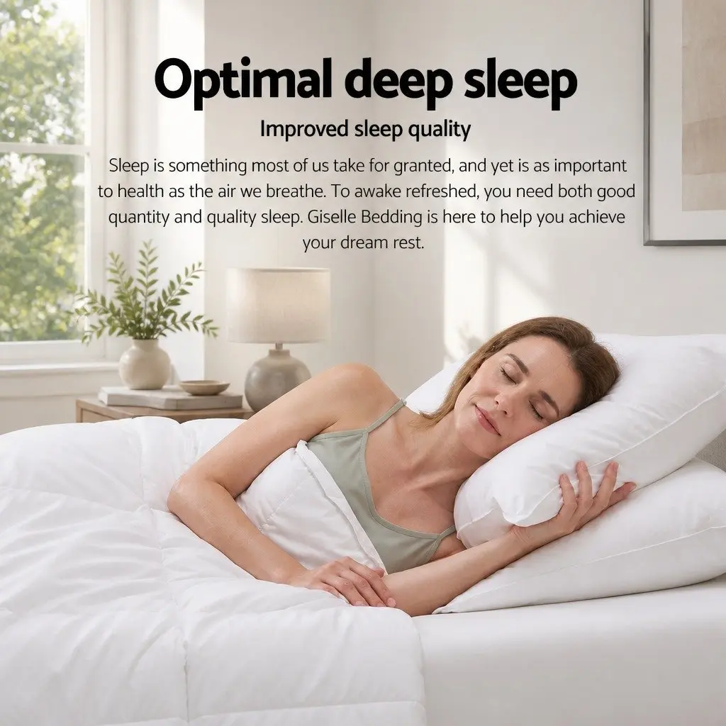 King Size Quilt Microfibre Bamboo Blend Bedding White 240cm x 210cm