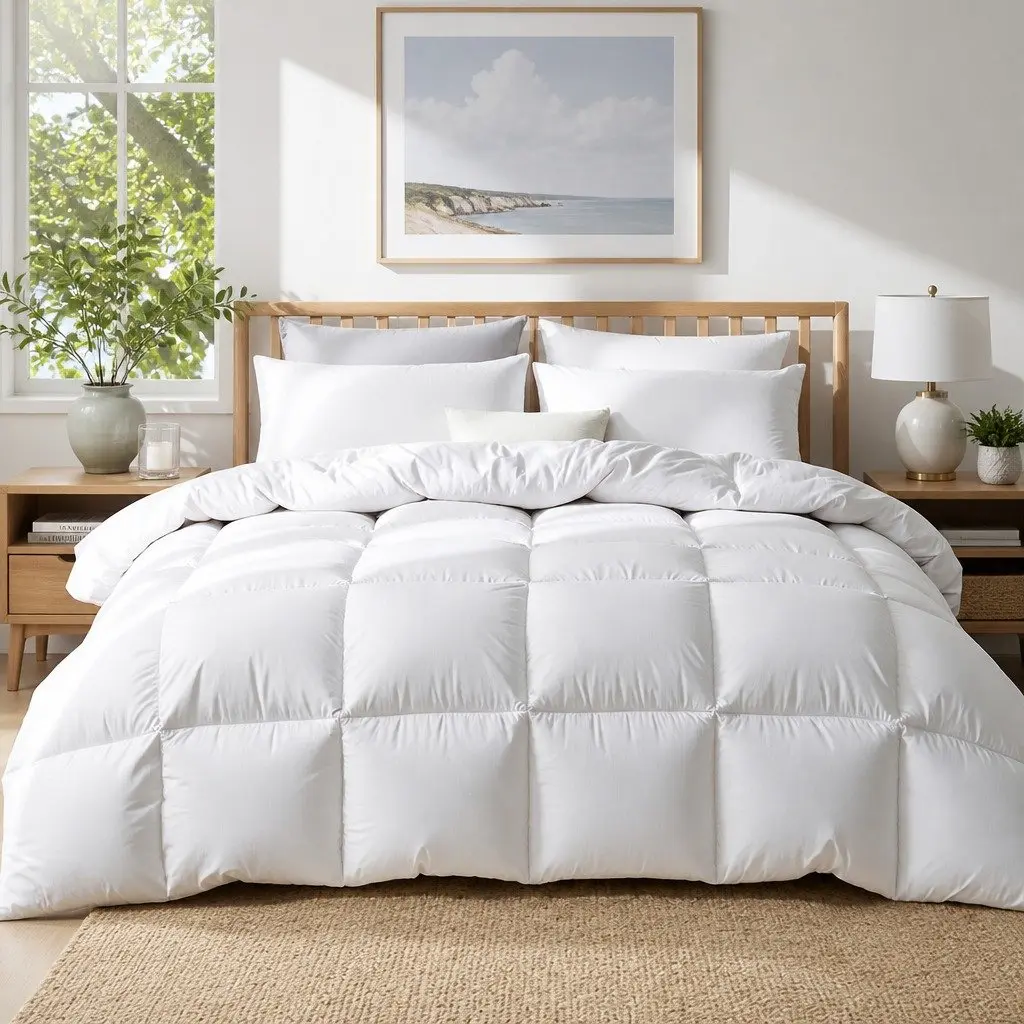 Duck Down Feather Quilt Single Bed Winter Doona Duvet Blanket White 700GSM