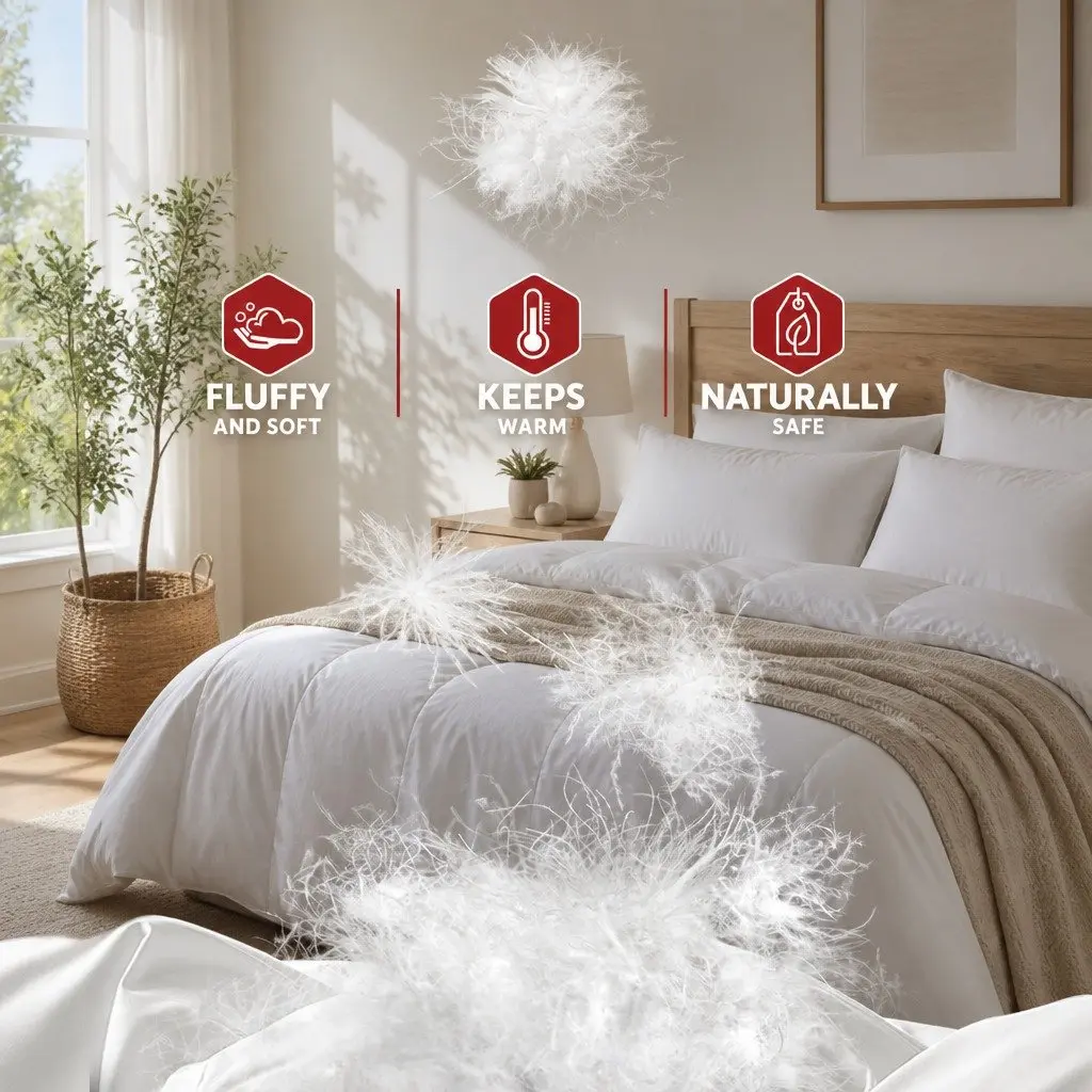 Duck Down Feather Quilt Super King 700GSM Cotton Cover