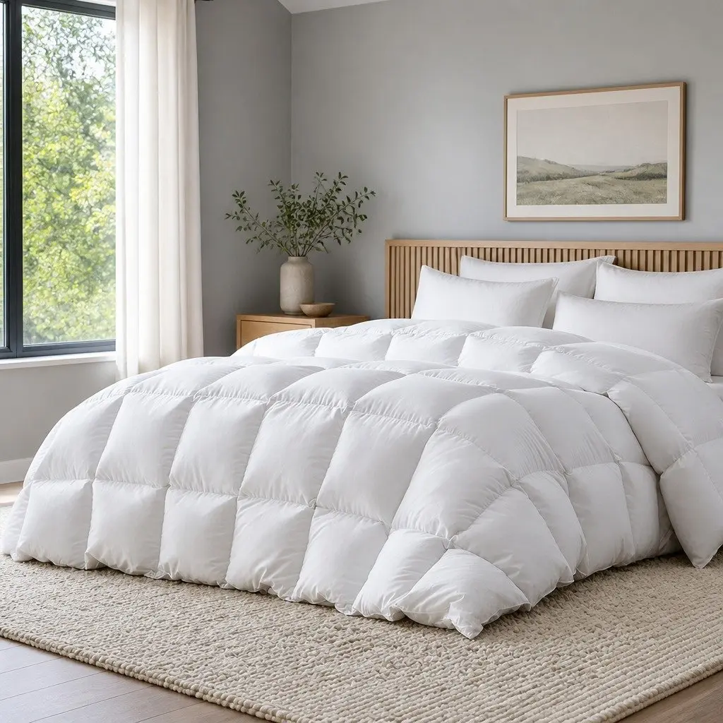 Super King Duck Feather Down Quilt 500GSM Winter Warmth White Bedding