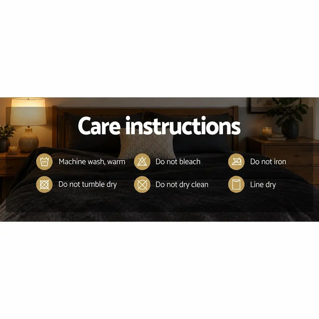 Faux Mink Quilt Super King Size Charcoal Double-Sided Winter Bedding with