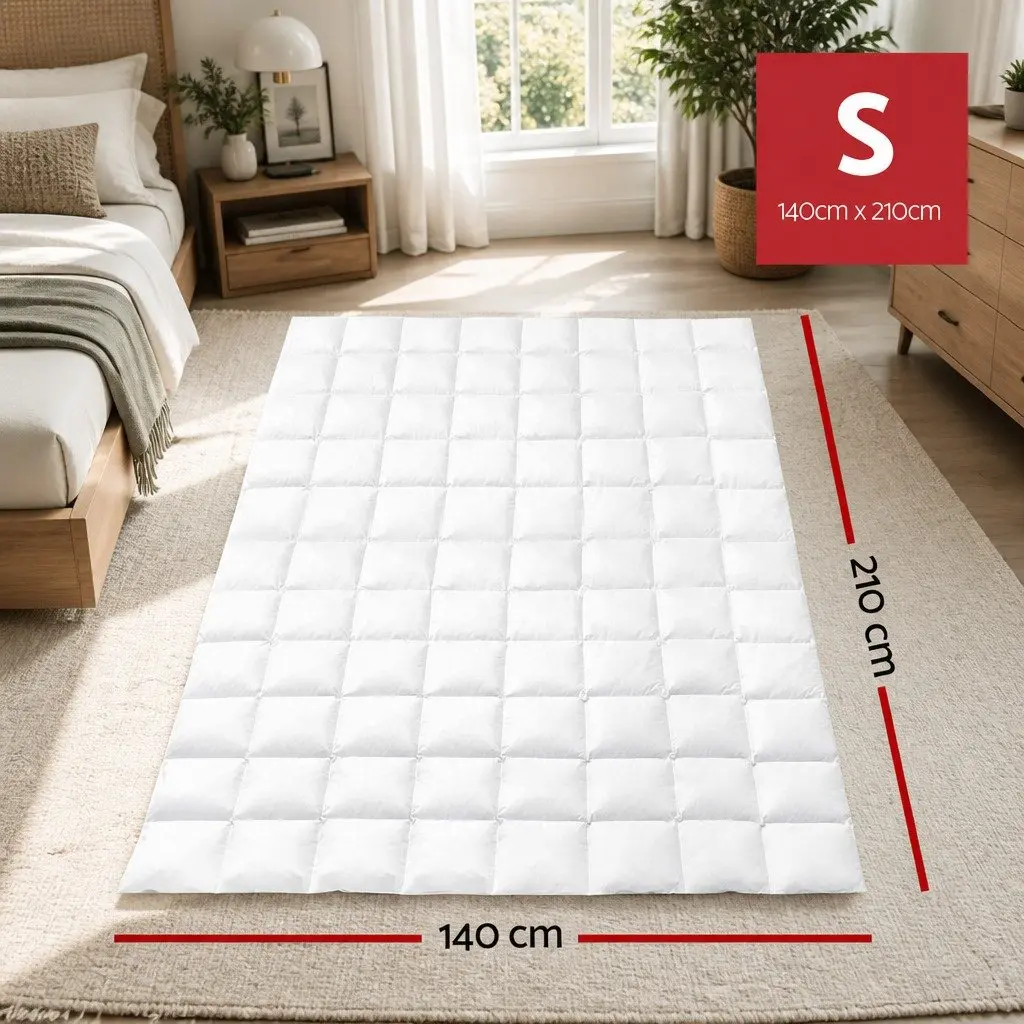 Single Goose Down Feather Quilt 700GSM