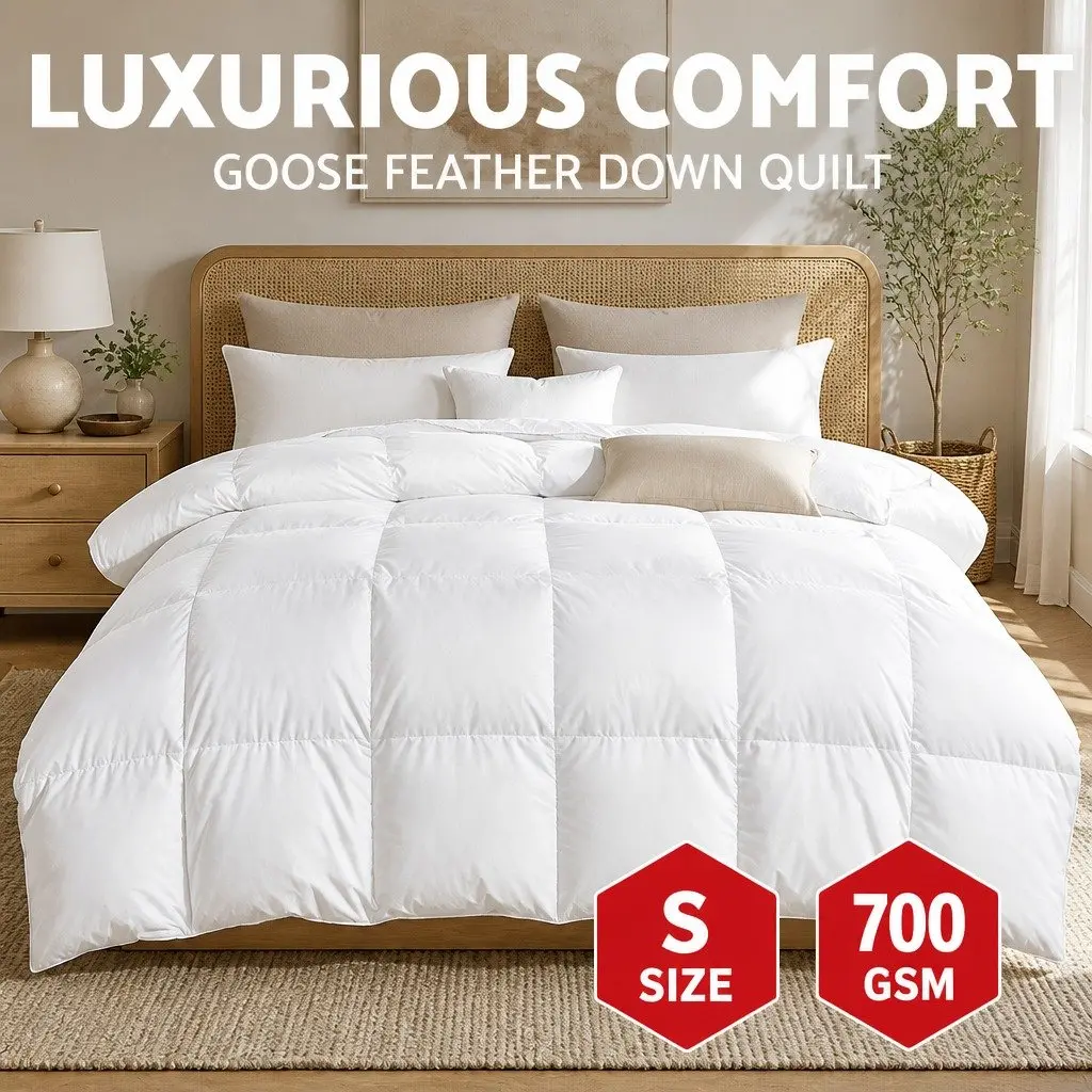 Single Goose Down Feather Quilt 700GSM