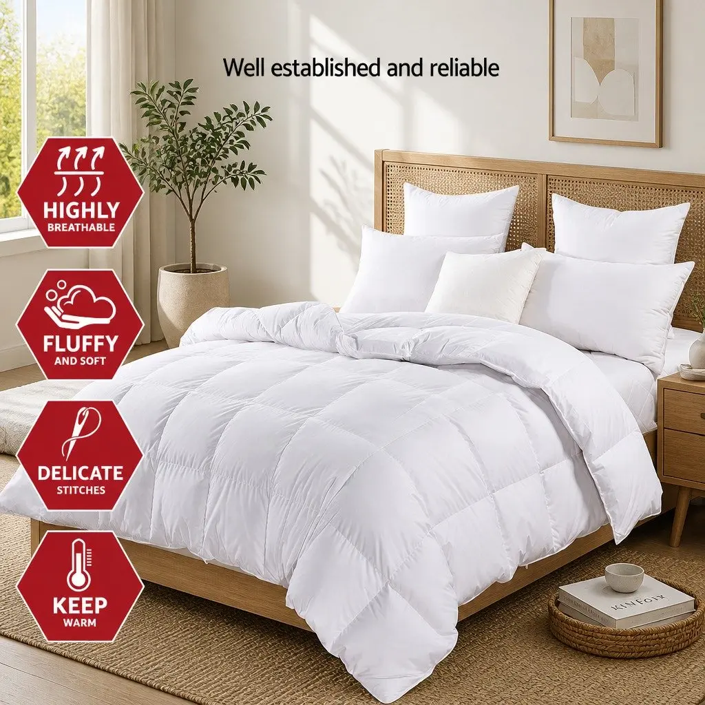 Single Goose Down Feather Quilt 700GSM