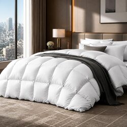 King Size Goose Down Feather Quilt – 240cm x 210cm, 800GSM
