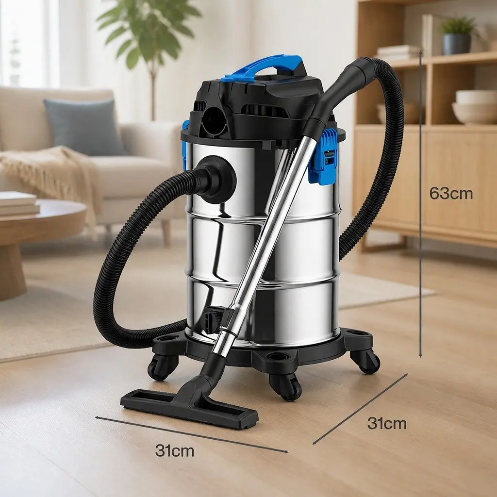 30L Wet Dry Vacuum Cleaner Blower 1400W Motor Carpet Home Garage Workshop