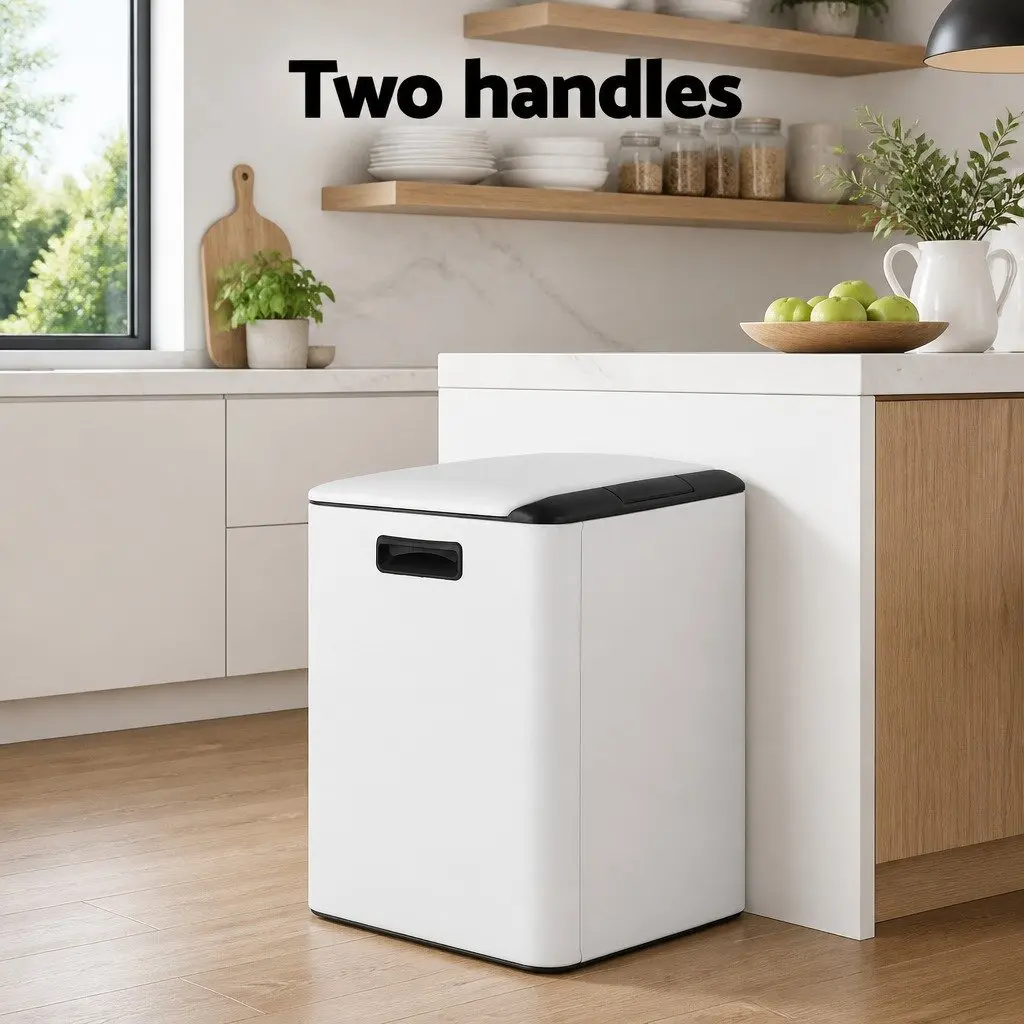 Dual Compartment Pedal Bin for Kitchen Yellow 40L