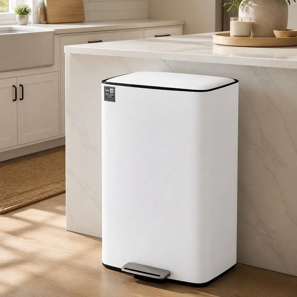 Pedal Bins Kitchen 40L Hands-Free Soft-Closing Dustbin