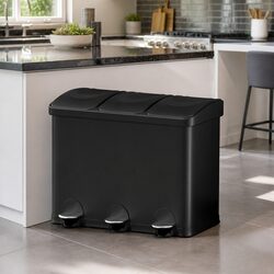 Specifications of the 45L Pedal Bin with Triple Compartments