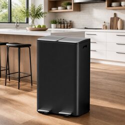 Specifications of 60L Black Dual Compartment Pedal Bin
