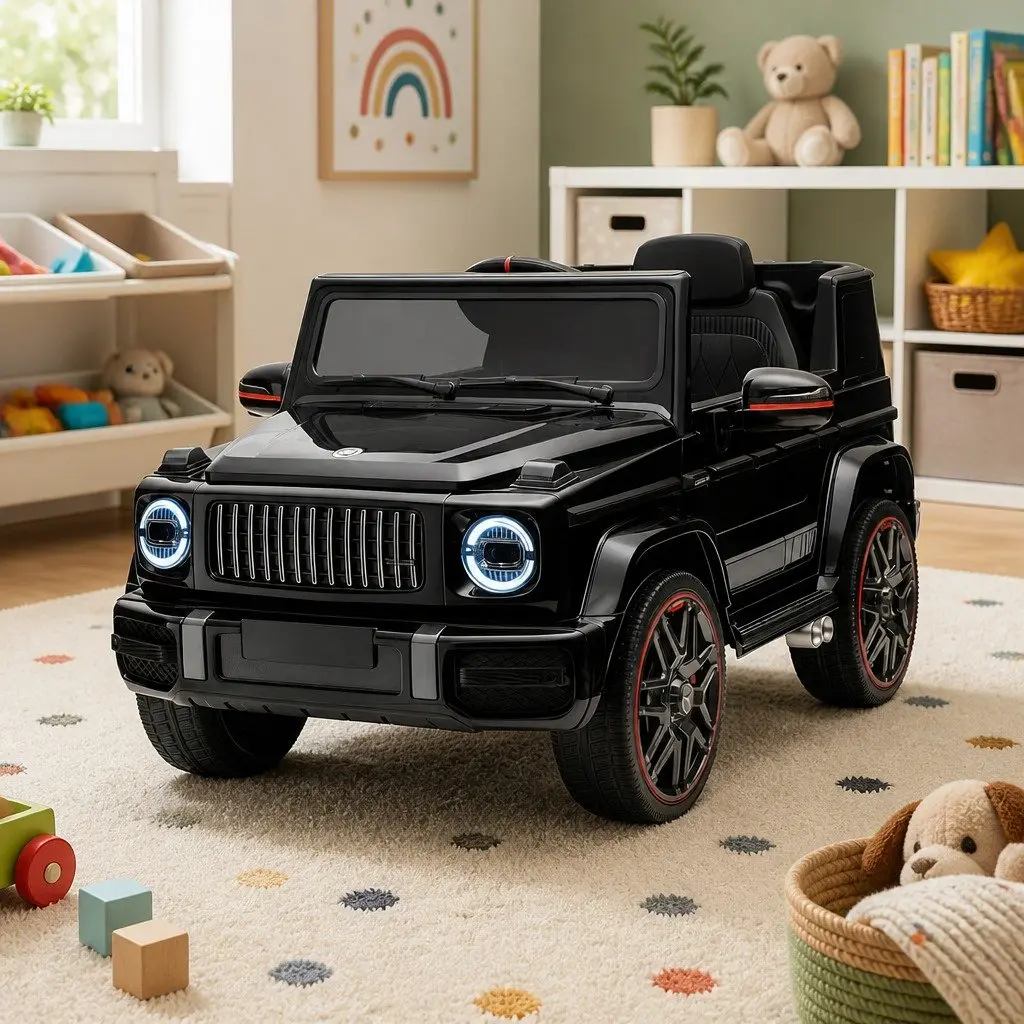 Kids Ride On Car for Backyard Play Black 12V Motor