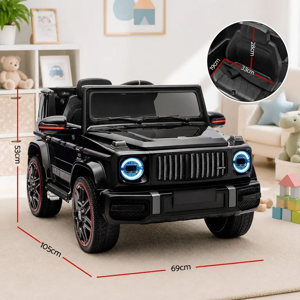 Kids Ride On Car for Backyard Play Black 12V Motor