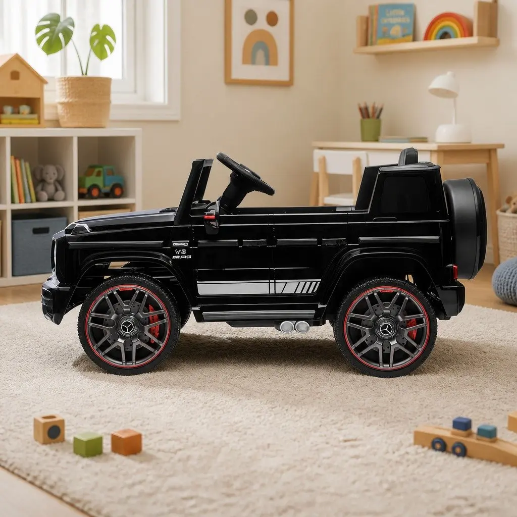 Kids Ride On Car for Backyard Play Black 12V Motor