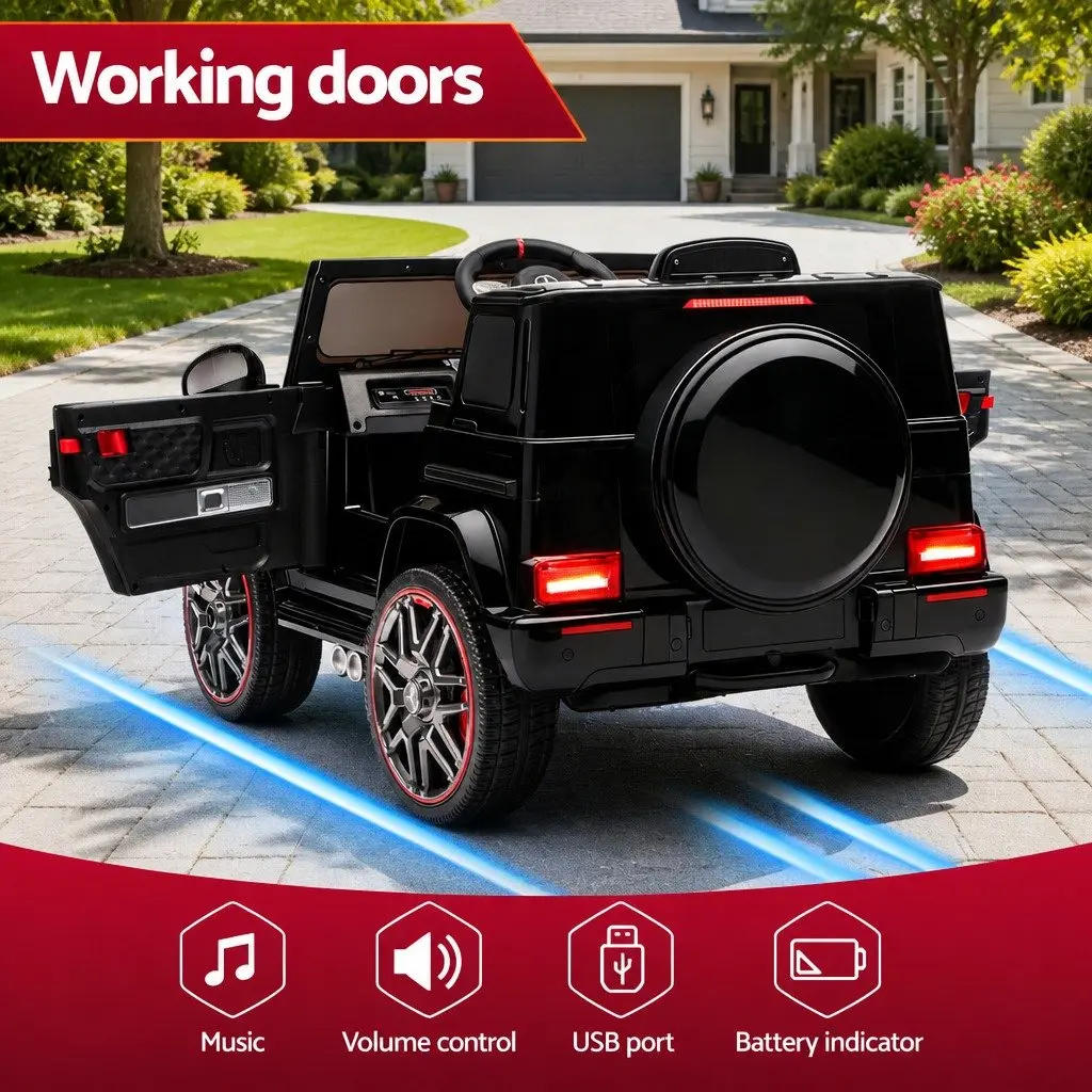 Kids Ride On Car for Backyard Play Black 12V Motor