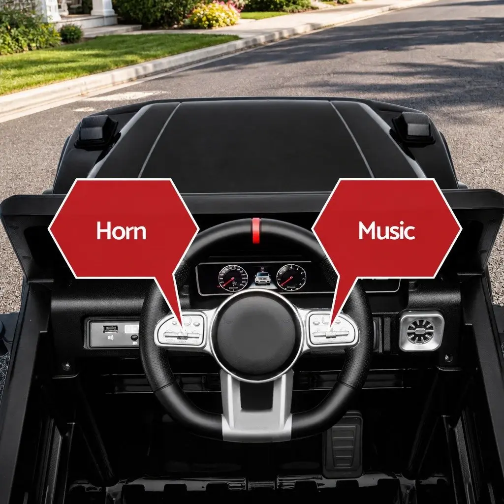 Kids Ride On Car for Backyard Play Black 12V Motor