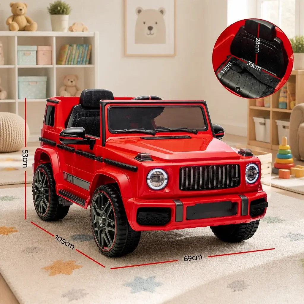 Kids Ride On Car Red 12V Battery Remote Control for Outdoor Use