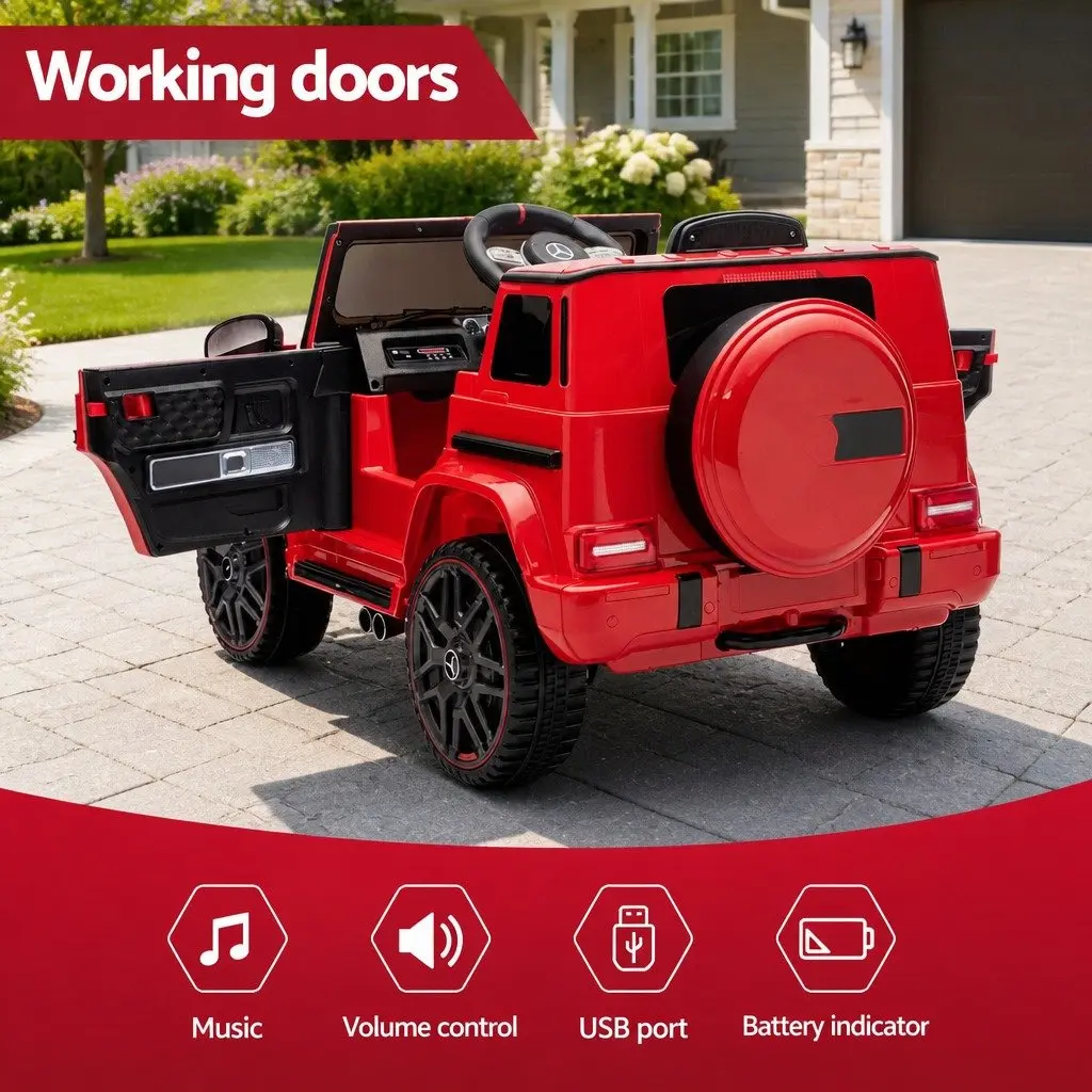 Kids Ride On Car Red 12V Battery Remote Control for Outdoor Use