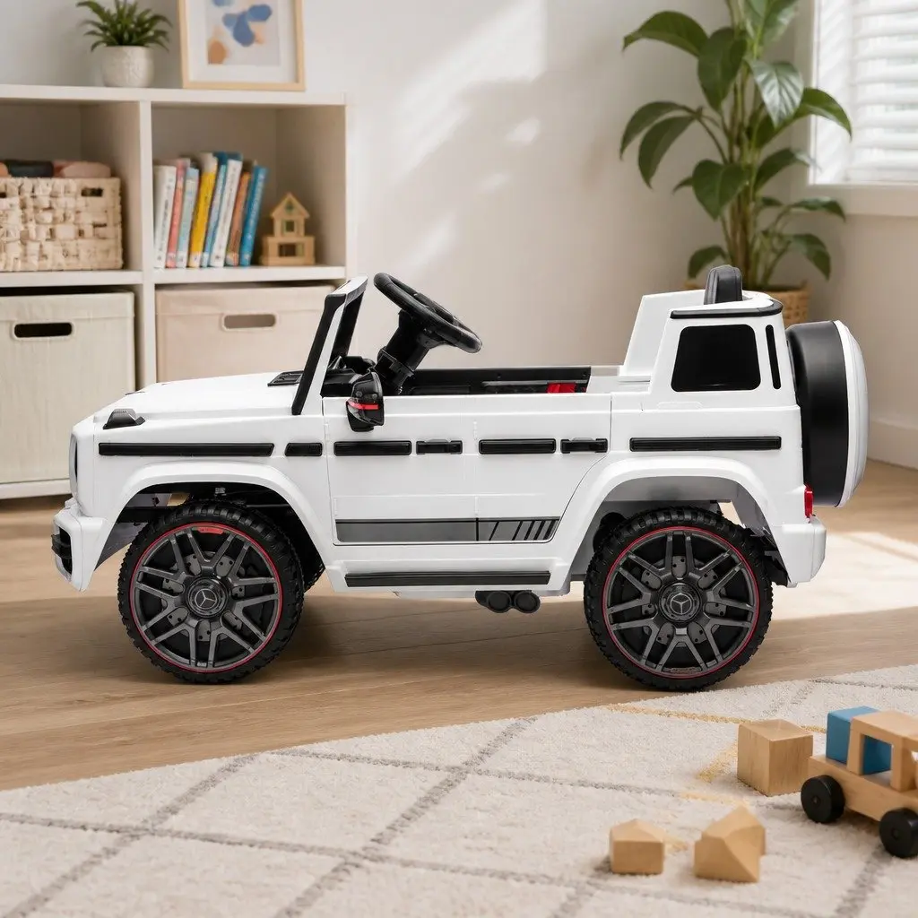 Kids Electric Ride On Car G63 Remote Control Toy White 3-4 Years