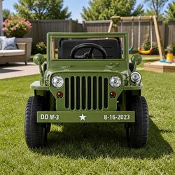 Kids Electric Ride On Car 12V Off-Road Jeep Toy Remote Control Olive Green