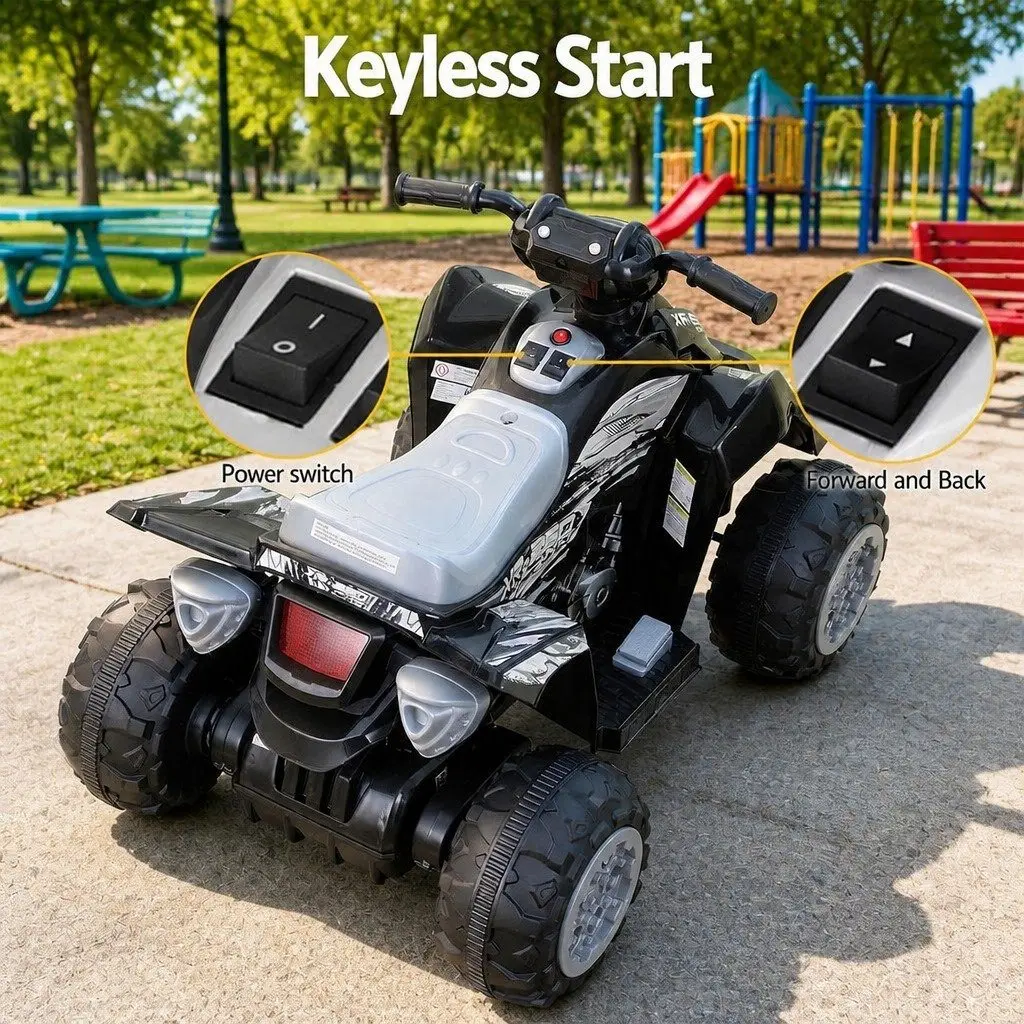 Kids Ride On Car ATV Quad Electric Toy 12V Motor Outdoor Motorbike Black