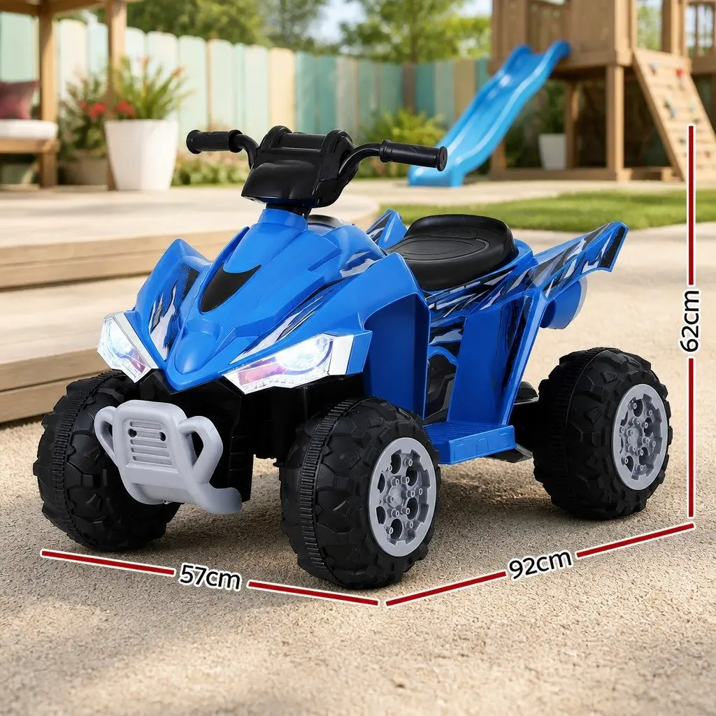 Kids Ride On Car Outdoor 12V Electric ATV Quad Motorbike Blue for Ages 3 and Up