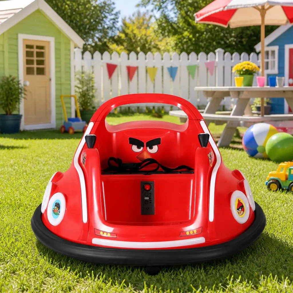 Ride On Bumper Car for Kids Red 6V Joystick Remote Control Vehicle