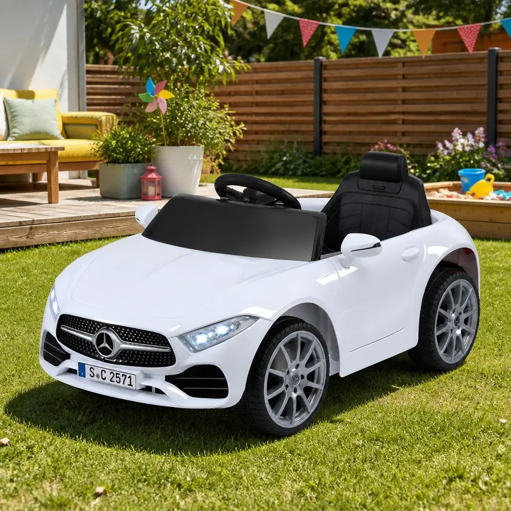 Kids Ride On Car Outdoor White 89cm x 55cm x 39cm 3 Years and Up