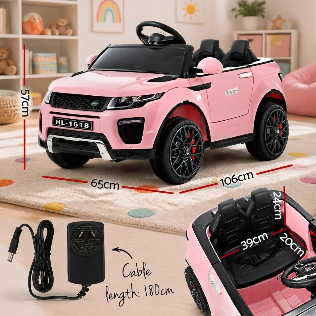 Kids Electric Ride On Car 12V Battery Operated Toy Vehicle Remote Control Pink