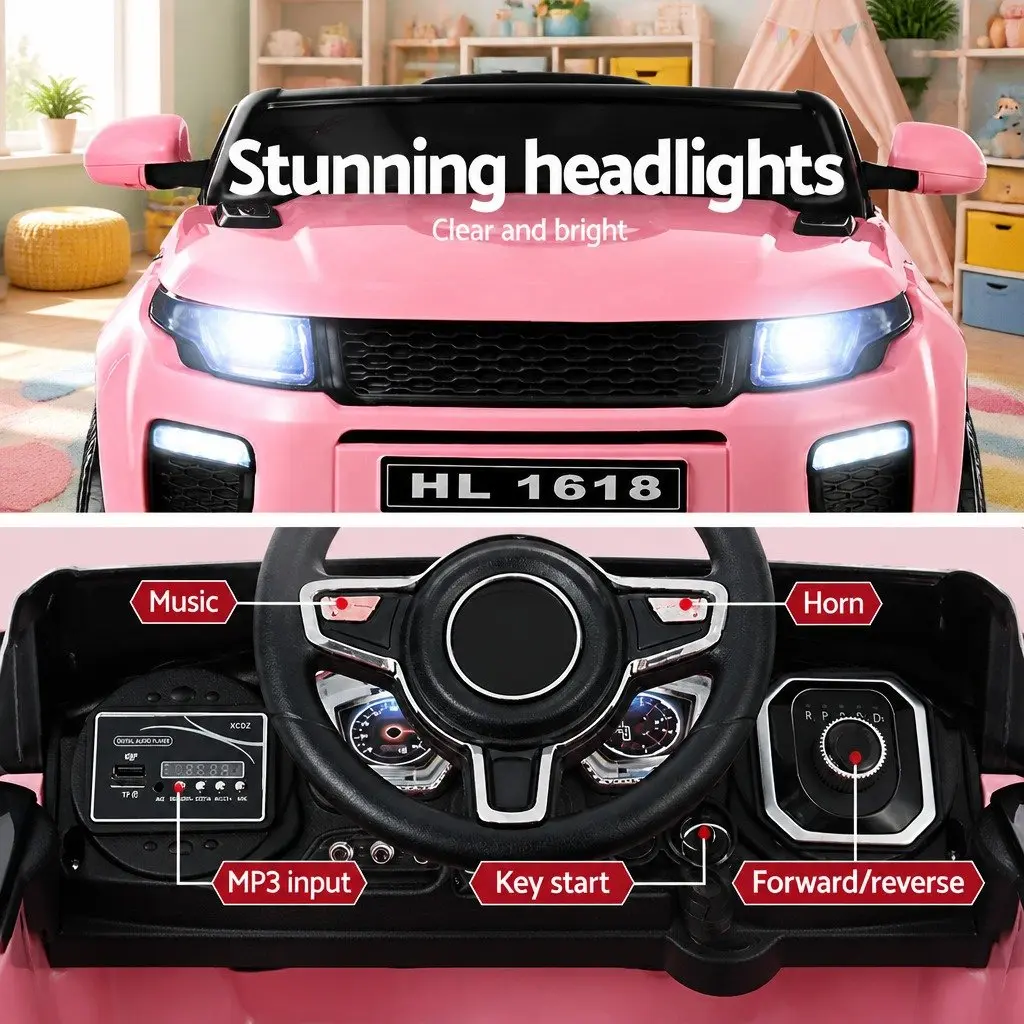 Kids Electric Ride On Car 12V Battery Operated Toy Vehicle Remote Control Pink