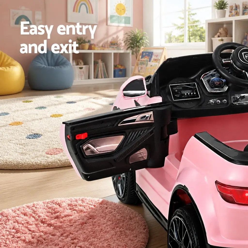 Kids Electric Ride On Car 12V Battery Operated Toy Vehicle Remote Control Pink