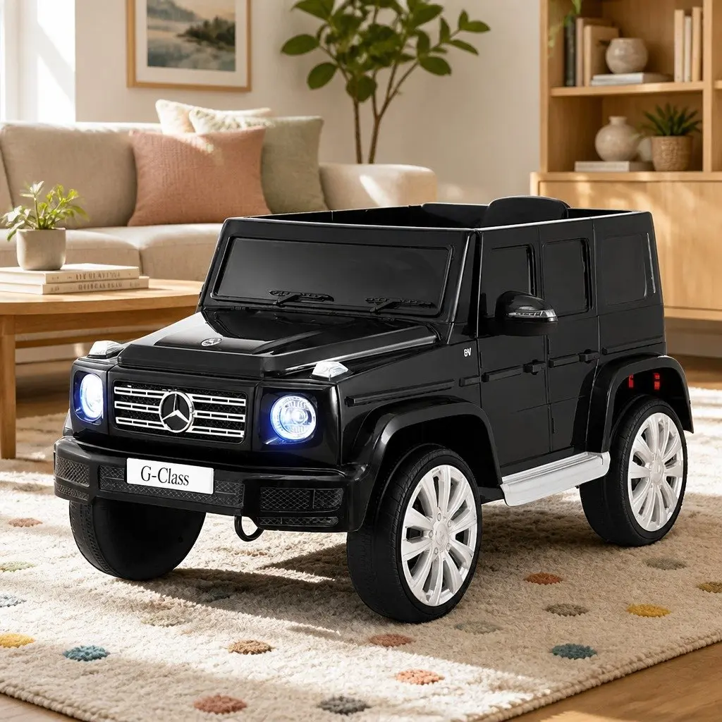 Ride On Car for Kids Black 12V Electric Toy with Remote Control