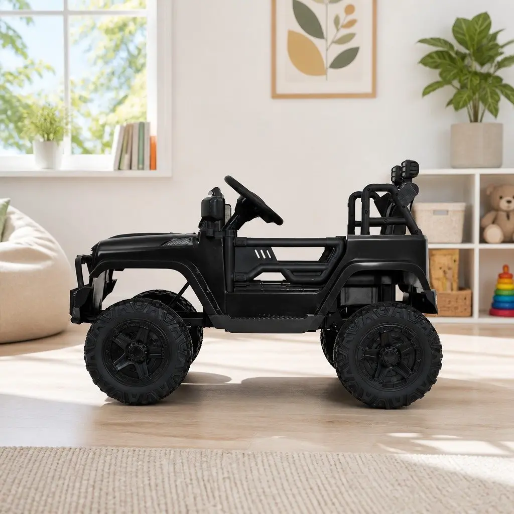 Kids Ride On Car Jeep Black 12V Battery Remote Control