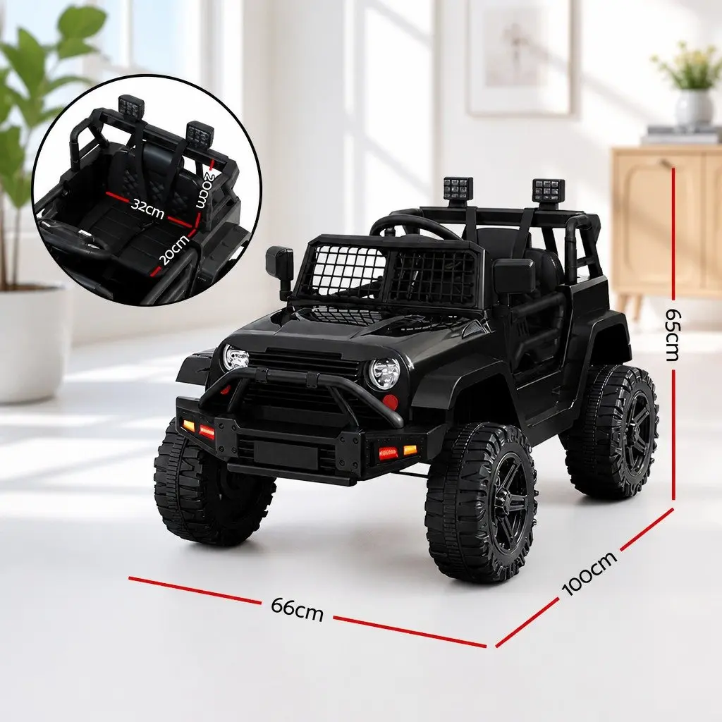 Kids Ride On Car Jeep Black 12V Battery Remote Control