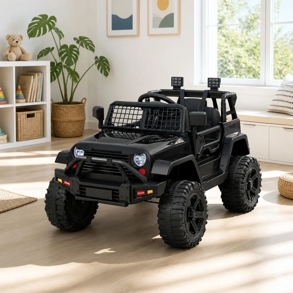 Kids Ride On Car Jeep Black 12V Battery Remote Control