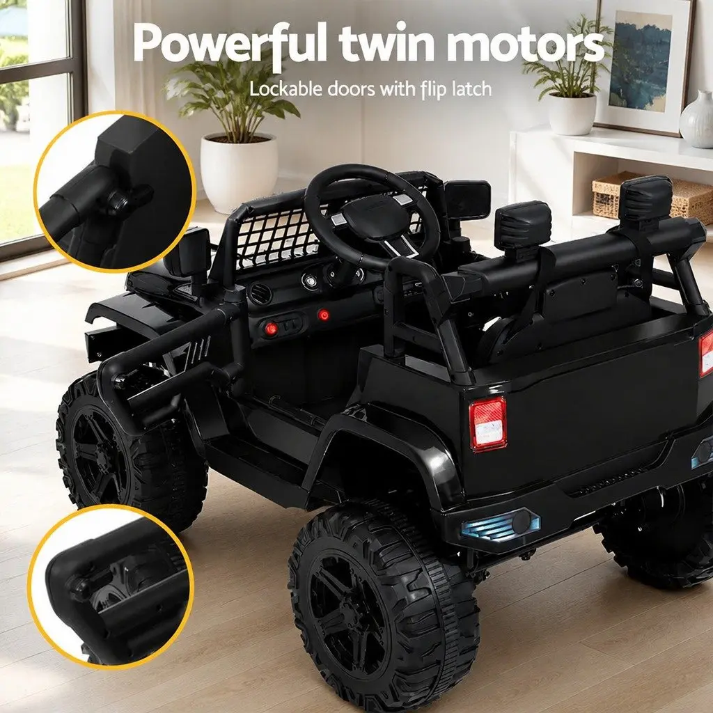 Kids Ride On Car Jeep Black 12V Battery Remote Control