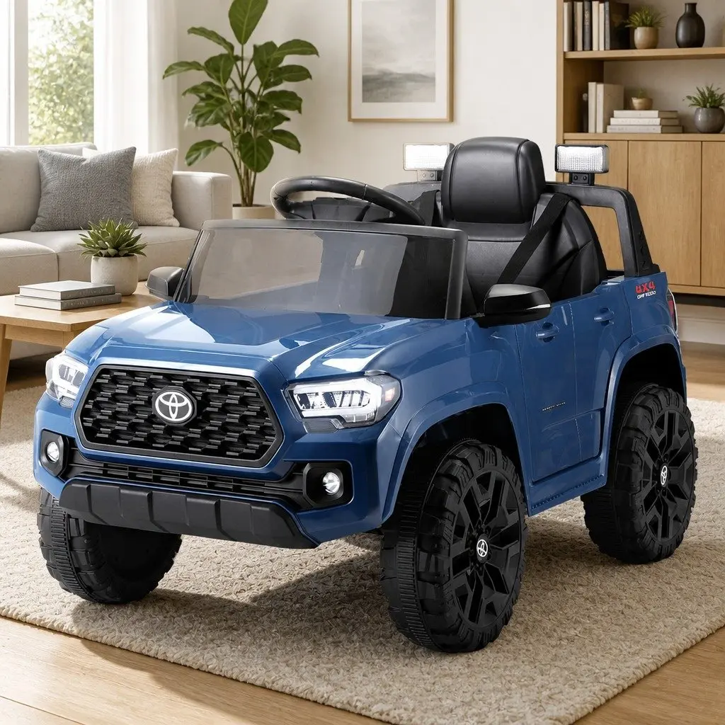 Kids Electric Ride On Car 12V Tacoma Toy with Remote Control Blue