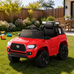 Red 12V Kids Electric Ride On Car with Remote Control Features