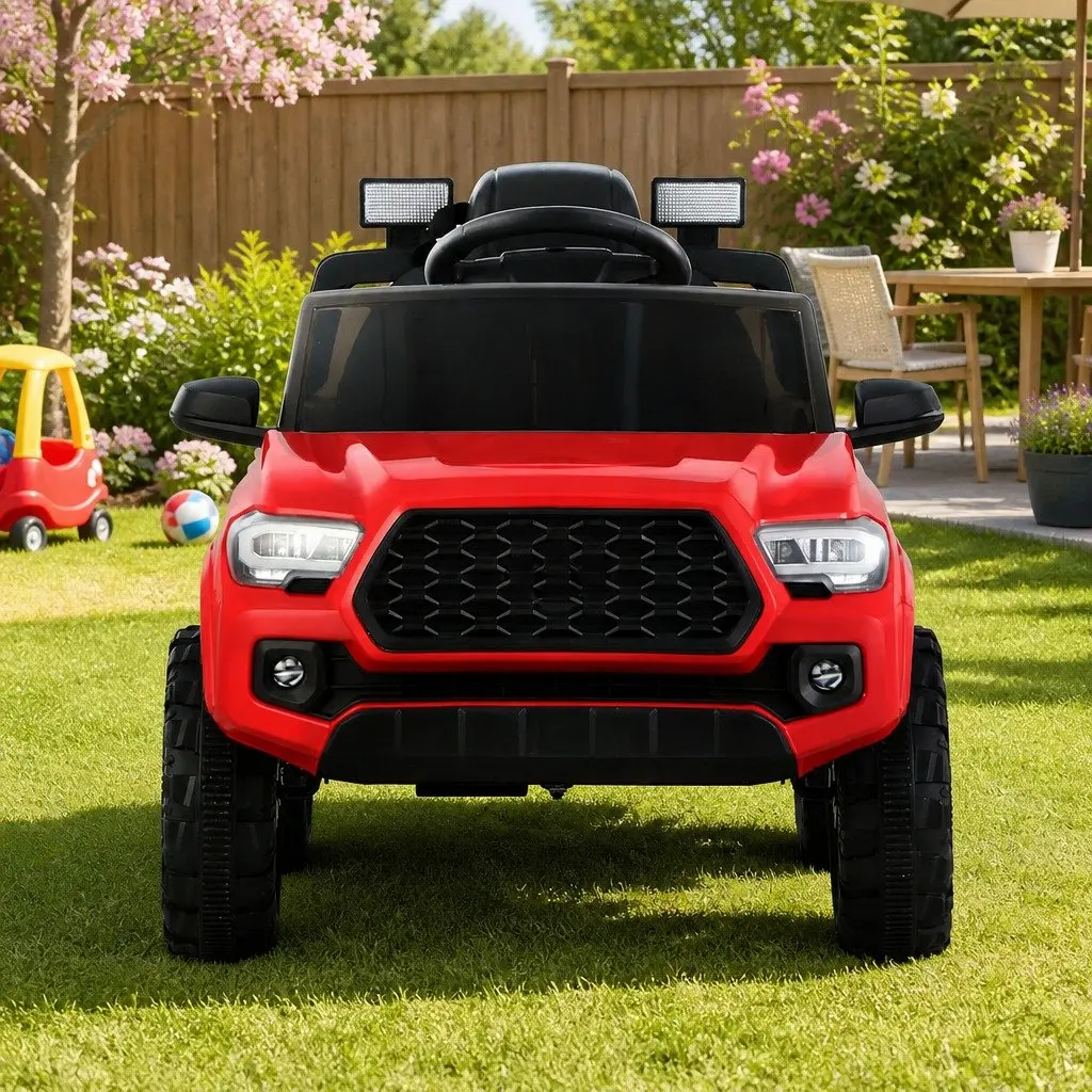 Kids Ride On Car Red 12V for Outdoor Use 100cm L x 63cm W x 57cm H