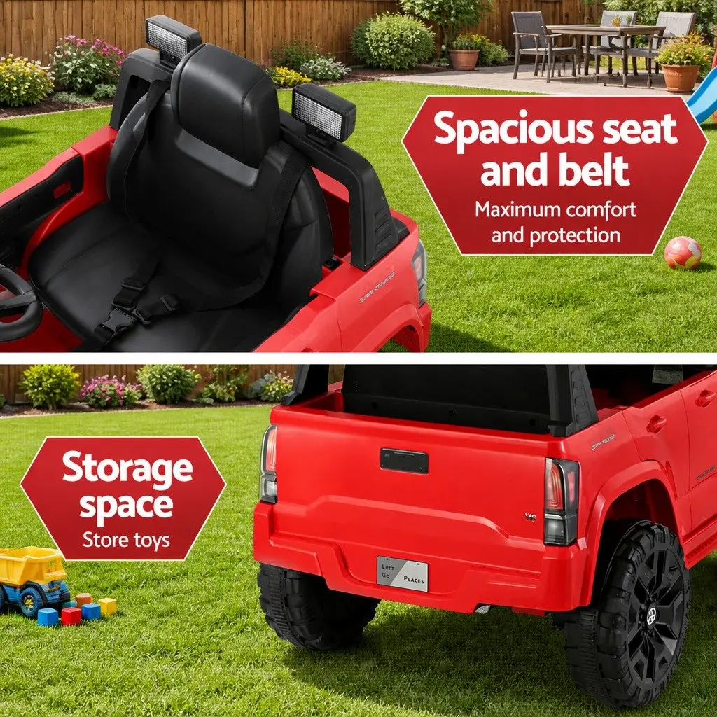 Kids Ride On Car Red 12V for Outdoor Use 100cm L x 63cm W x 57cm H