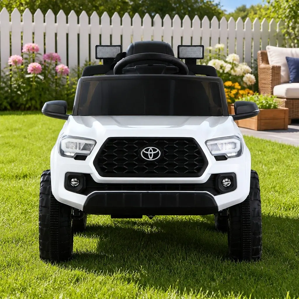 Kids Ride On Car Tacoma White 12V for Outdoor Use