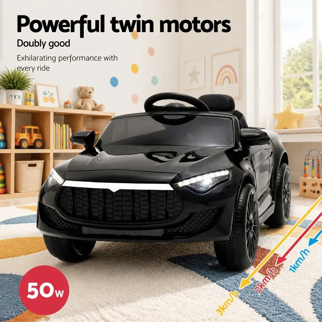 Kids Ride On Car for Outdoor Use 12V Black