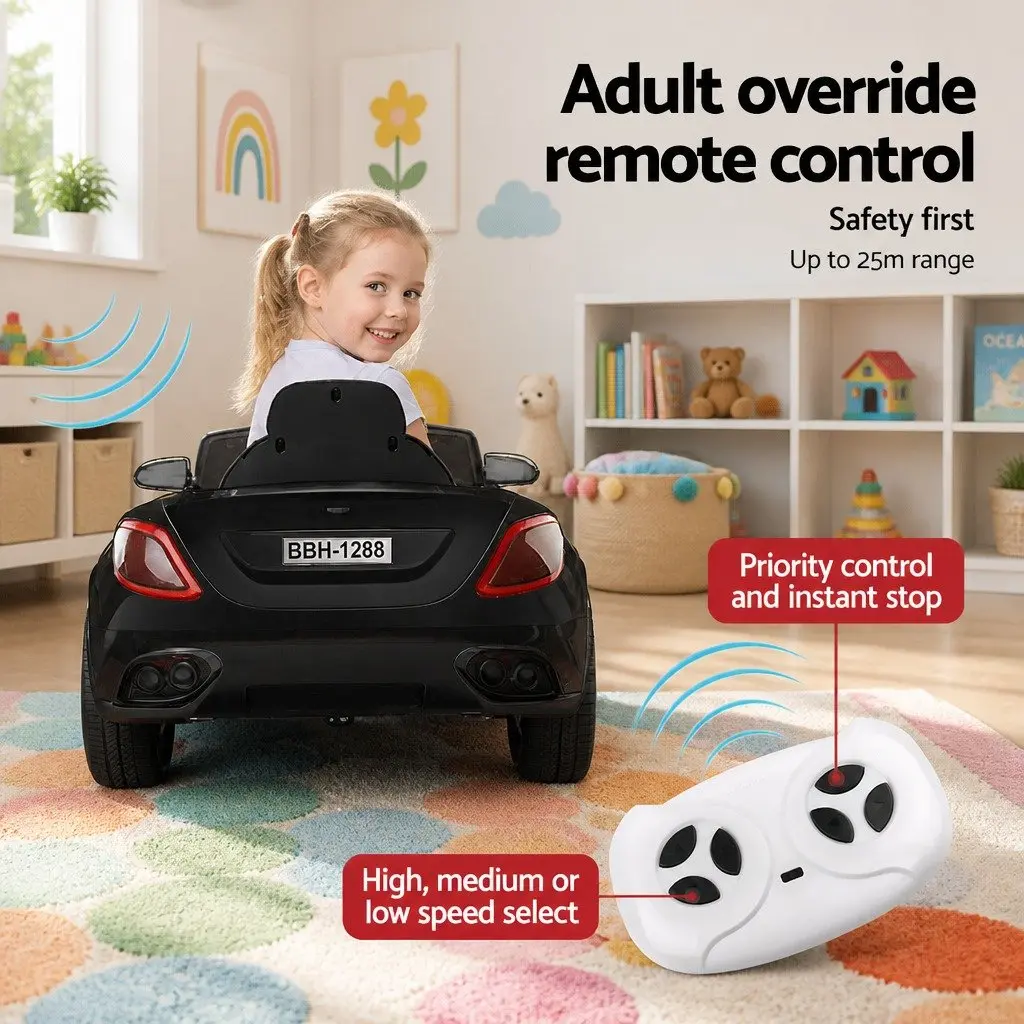 Kids Ride On Car for Outdoor Use 12V Black