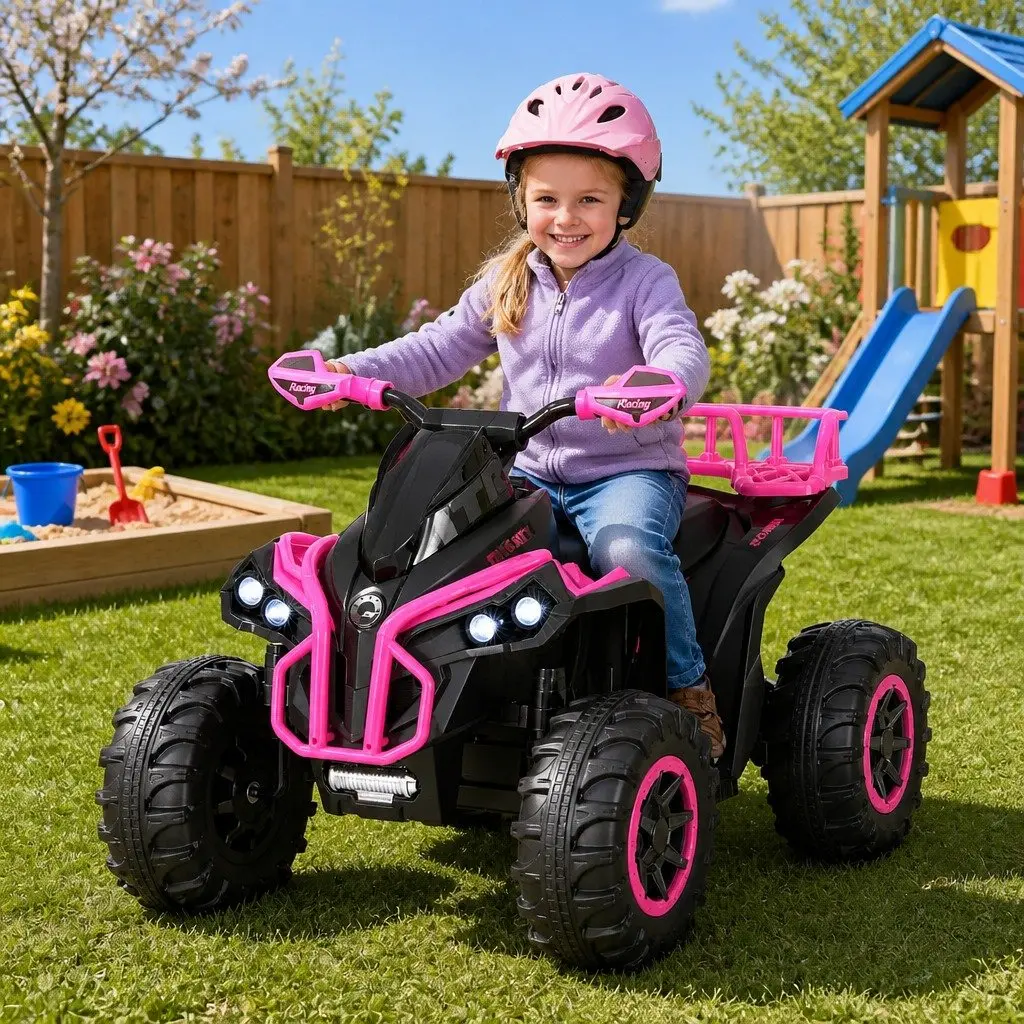 Kids Ride On ATV Quad Electric Toy for Kids 12V Pink